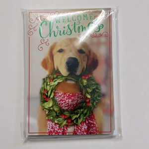 New 10 Golden Retriever Christmas cards Hope the seasons happiness finds its way